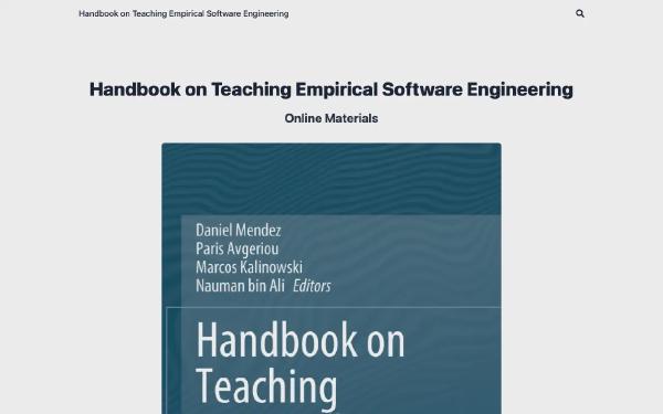 Handbook on Teaching Empirical Software Engineering: Online Materials